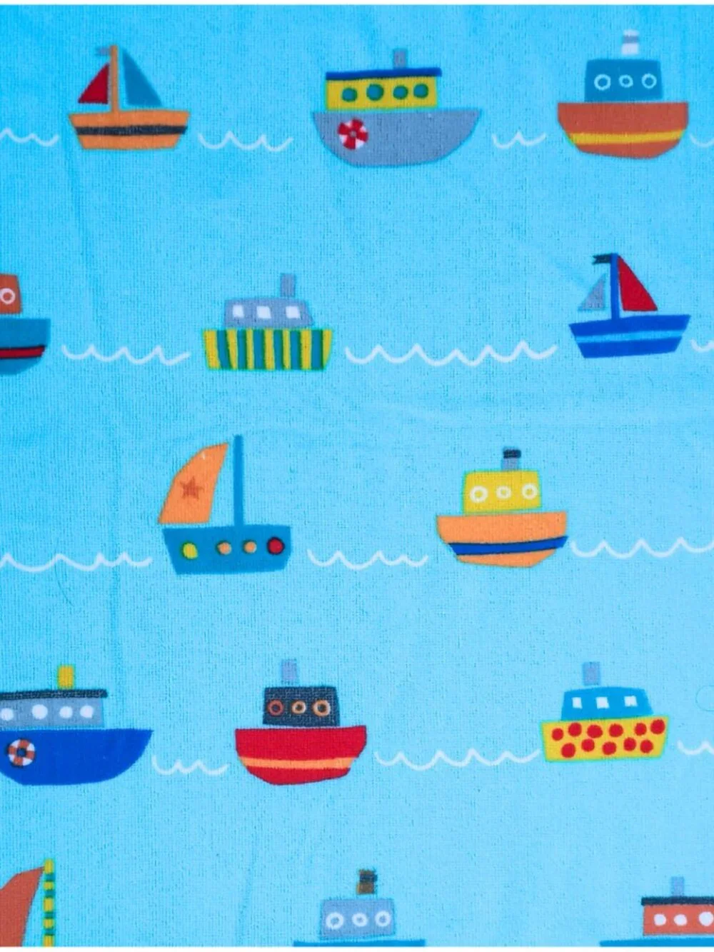 Kids Blue Nautical Boats Quick Dry Beach Towel 118x60 cm Microfiber